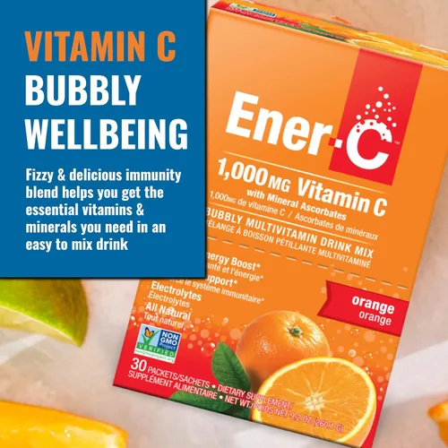 Vista 2 de Ener-C Mezcla de bebida multivitamínica, paquetes de vitaminas para agua, paquetes de electrolitos en polvo, mezcla de bebidas vitamínicas, mezcla