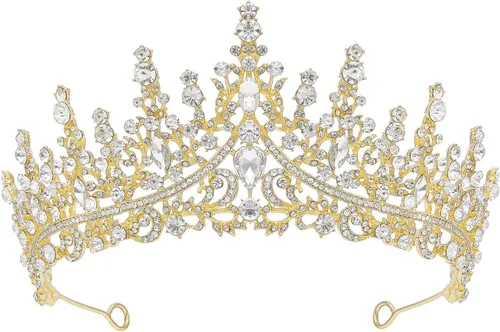 Vista 10 de SWEETV Tiaras for Women, Quinceanera Queen Crown, Wedding Tiaras 0. Plata
