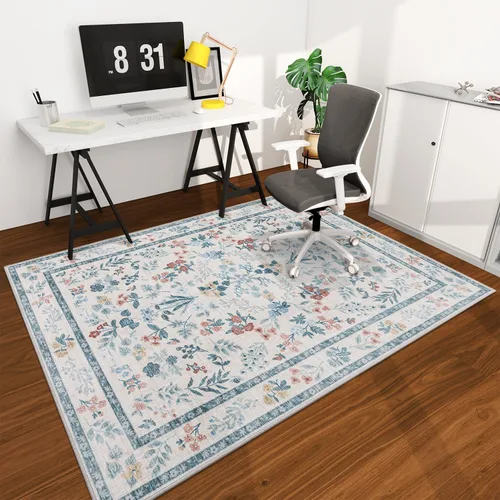 Vista 40 de Tapete para silla de oficina para suelo de madera dura, 48"x36" tapete protector de escritorio de computadora de fácil deslizamiento para silla Hoja