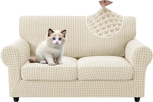 Vista 16 de MAXIJIN 2 fundas elásticas para sillón de sala de estar, fundas gruesas y suaves con brazos para perros, mascotas, protector de sofá individual