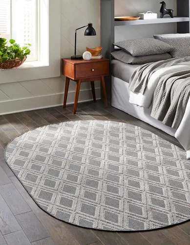 Vista 9 de Unique Loom Arlo Collection - Alfombra Derek (rectangular, 2 pies 0 pulgadas x 3 pies 0 pulgadas, carbón/marfil)