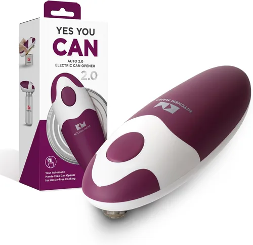 Vista 15 de Kitchen Mama Auto 2.0 Abridor de latas eléctrico: la cuchilla abre casi cualquier lata de pop o refresco - Automático, manos libres, seguro, borde