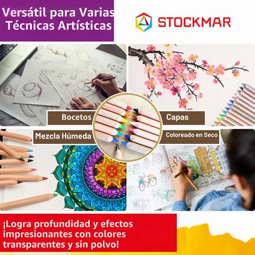 Vista 6 de STOCKMAR Lápices de colores triangulares 18 colores + 1 lápiz de grafito