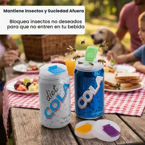 Vista 4 de Jokari tapas de protección para lata de gaseosa, juego de 4, Paquete de 10, Transparente