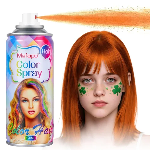 Vista 9 de Spray de color rojo para el cabello temporal para niños, mujeres y hombres