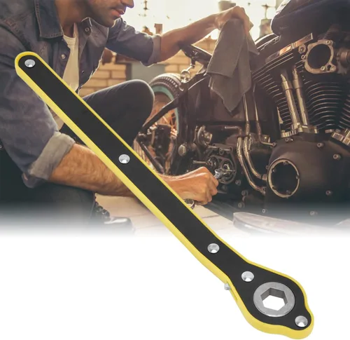 Vista 3 de Llave de trinquete para gato de ahorro de mano de obra automática, llave de trinquete giratoria de 360°, gato de tijera hexagonal, ahorro de mano