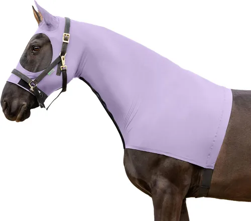 Vista 8 de Resistance Horse Hood Slinky Lycra Zip Mane Braid Shoulder Guard - Hoja de Cuidado de Caballos Sleazy Slickers