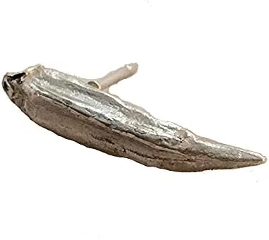 Vista 2 de Solid Sterling Silver Okra Tie Pin