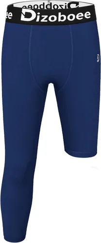 Vista 6 de Pantalones de compresión de una pierna 3/4 para niños y jóvenes, leggings atléticos para deportes, mallas de baloncesto para niños, pantalones
