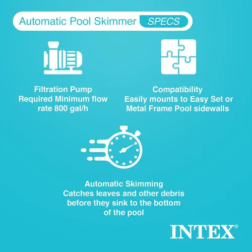 Vista 7 de Intex Calentador de agua solar con alfombrilla - Negro incluido con espumadera automática montada en la pared