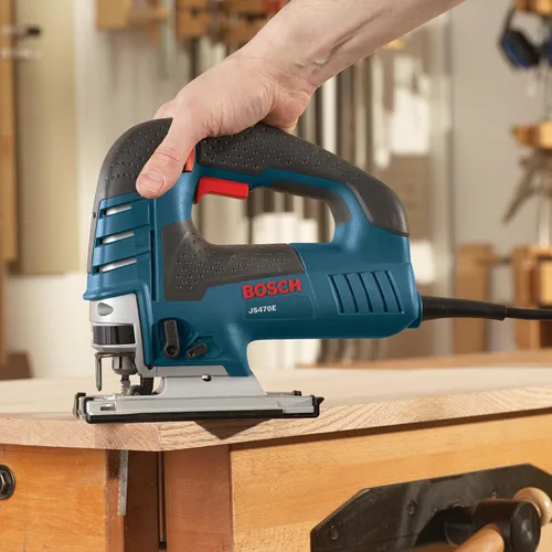 Vista 8 de Bosch - Sierra caladora JS470E, con cable, mango superior, 120 V, baja vibración, velocidad variable, 7 amperios, para un corte suave de hasta 5-7/8