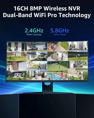 Vista 2 de ANNKE 16CH 4K NVR with 4 x 3MP Outdoor Wireless Security Camera System, 1TB 2.4G/5G WiFi, Human Detection, Instant Alerts, APP Remote Access