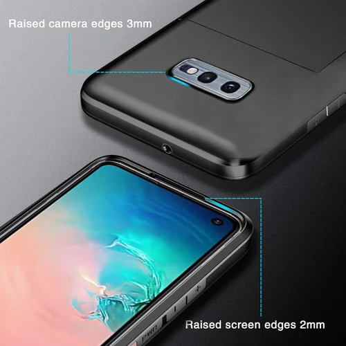 Vista 6 de Asuwish Funda de teléfono para Samsung Galaxy S10e con protector de pantalla de vidrio templado y tarjetero para tarjetas de crédito, funda rígida