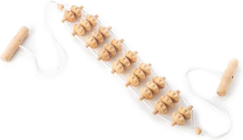 Vista 2 de tuuli Accesorios - Masajeador de espalda con rodillos y cuerda, rodillo multifuncional de espalda y masajeador de cuello, alivia la tensión muscular