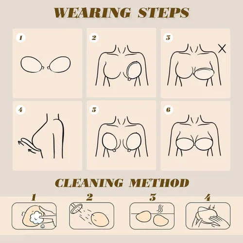 Vista 3 de unetme Sticky Bra + Nipple Covers + Boob Tapes + Gift Box