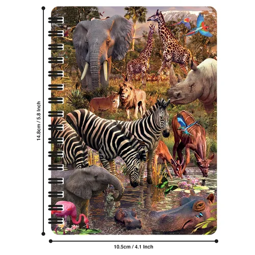 Vista 7 de 3D LiveLife Jotter - Our Solar System from Deluxebase. Lenticular 3D Space 6x4 Spiral Notebook with plain recycled paper pages. Artwork licensed