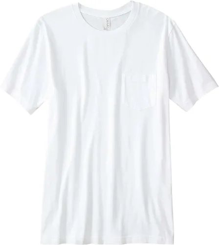 Vista 2 de Bella + Canvas Jersey manga corta bolsillo camiseta (3021), blanco, XL