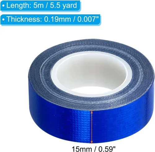 Vista 2 de PATIKIL Cinta brillante con purpurina de 0.591 in x 16.4 ft, 1 paquete de cintas adhesivas holográficas decorativas para manualidades, álbumes