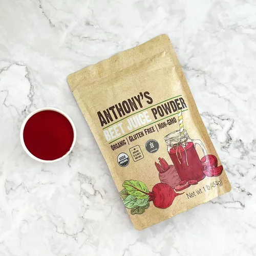 Vista 6 de Anthony's Polvo de Jugo de Raíz de Remolacha Orgánico, 1 lb, Sin Gluten, Sin OGM, Apto para Veganos