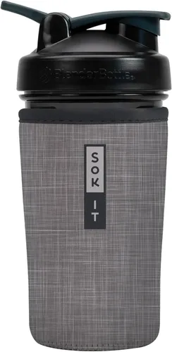 Vista 59 de Sok It BotlSok Botella Mezcladora de Proteínas con Funda Aislante de Neopreno (Floral Abstracto, Se Ajusta a Mezcladoras de 24oz)