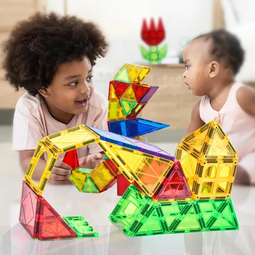 Vista 9 de Juguetes magnéticos para niños y niñas preescolares, bloques magnéticos sensoriales Montessori, juego de juguetes Montessori de todas las piezas
