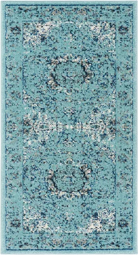 Vista 15 de SAFAVIEH Evoke Collection EVK220B Medallón oriental shabby chic de 2'2" x 4', color gris/dorado, no desprende pelusa, alfombra de acento para sala