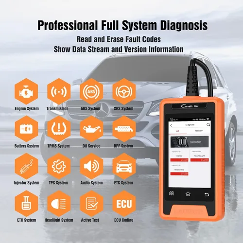 Vista 2 de Launch Lector de código, todos los sistemas bidireccional profesional automotriz herramienta de la exploración de diagnóstico