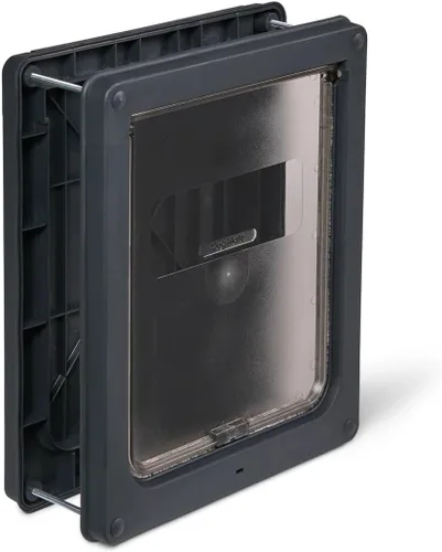 Vista 6 de Dog Mate Puerta mediana para perros, Panel de bloqueo robusto, Autolineo a 1.969 in, Gris