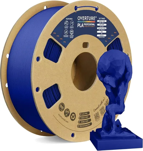 Vista 55 de Overture PLA Plus (PLA+) Filamento de 1/16 pulgadas, dureza mejorada con rollo PLA, con superficie de construcción 3D de 7.87 × 7.87 pulgadas, PLA