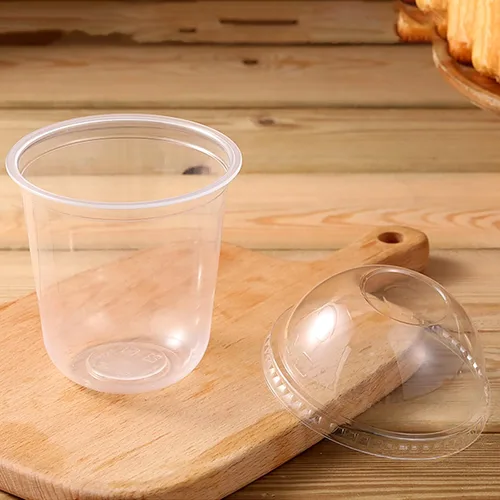 Vista 4 de Paquete de 100 vasos desechables de plástico transparente de 12 onzas