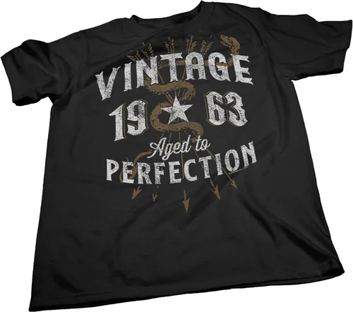 Vista 4 de Camisa de regalo de cumpleaños número 60 para hombre, vintage 1963 envejecido a la perfección, flechas, regalo de cumpleaños 60