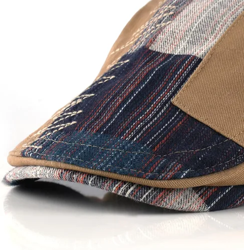 Vista 5 de M MOACC Gorra de Newsboy para hombre, boina de algodón, con hebilla ajustable de cabbie Gatsby, gorras planas para conducir