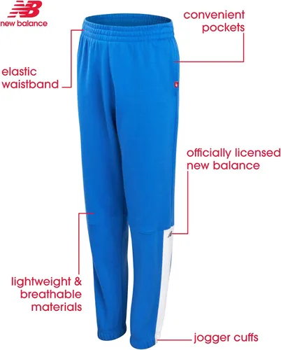 Vista 2 de New Balance Pantalones deportivos para niños, paquete de 2 pantalones deportivos de vellón activos (Talla 4-20)