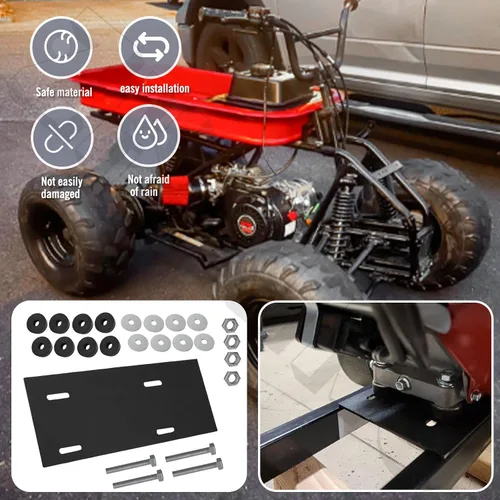Vista 5 de Kit de placa de montaje compatible con Harb-or Freight Predator Engine 212cc 6.5hp, placa de montaje Predator, kit de placa de montaje del motor