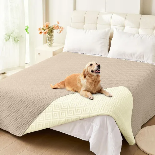 Vista 25 de hyha Manta impermeable para perros, funda suave para cama de perro, mantas para mascotas, funda impermeable para sofá y sillón para perros lavable