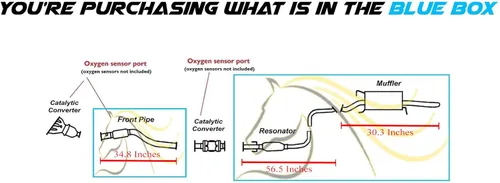 Vista 2 de Northeastern Exhaust Kit de sistema de escape de tubo delantero, resonador y silenciador de acero inoxidable compatible con Chevrolet Aveo5