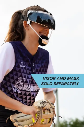 Vista 7 de RIP-IT Visera de sóftbol, ligera y cómoda, se adapta a todas las máscaras de RIP-IT Defense Fielder, gris humo