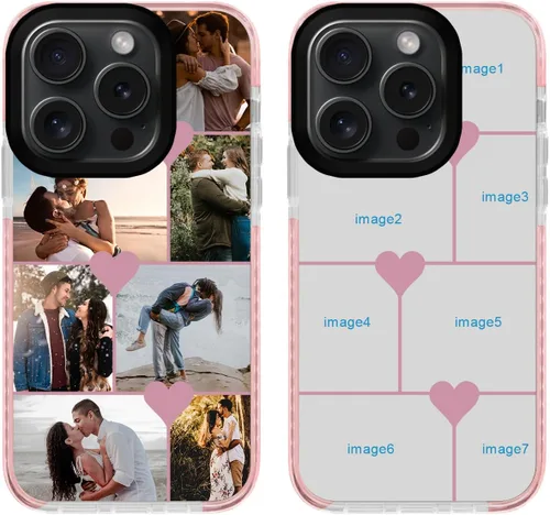 Vista 16 de Funda personalizada para iPhone 12 mini, funda personalizada con collage de fotos con múltiples imágenes, funda personalizada para cumpleaños
