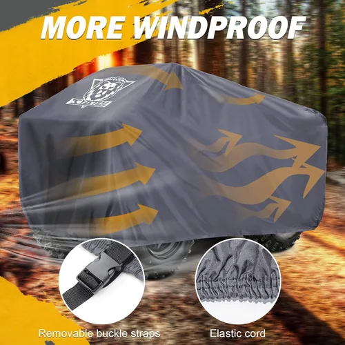 Vista 4 de XYZCTEM Cubierta de ATV de alta calidad, protección de tela Oxford contra el agua, los rayos UV, el viento. Cubierta cuádruple para Can-am, Suzuki