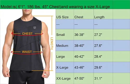 Vista 3 de NELEUS Camiseta sin mangas Dry Fit para hombre