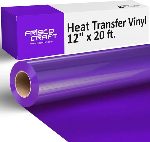 Vista 12 de Frisco Craft Rollos de vinilo HTV – Rollos de vinilo de transferencia de calor para impresiones personalizadas – Rollo HTV mate de 12 pulgadas x 20