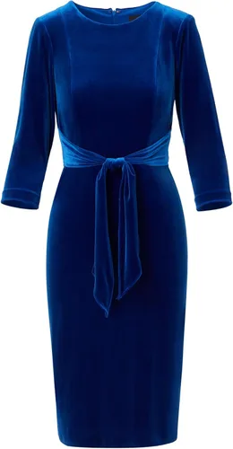 Vista 5 de Adrianna Papell Vestido de terciopelo con lazo frontal para mujer