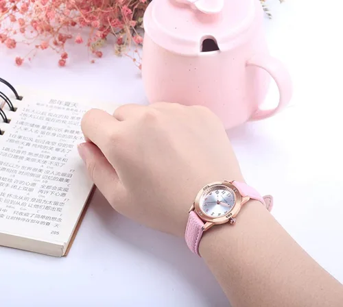 Vista 3 de Girls Watches Ladies Watch for Gift Students Watches for Girls Ages 11-15 Simple Japanese Movement Casual Leather Band Watches for Ladies Fashion