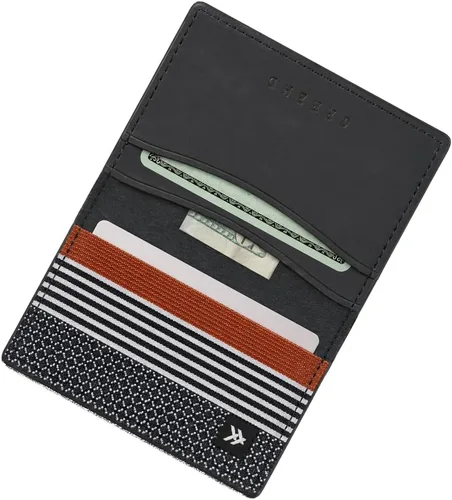 Vista 7 de Thread Wallets Cartera Bifold Delgada con Bloqueo RFID con Protección de Tarjetas, Negro, Talla única, Minimalista