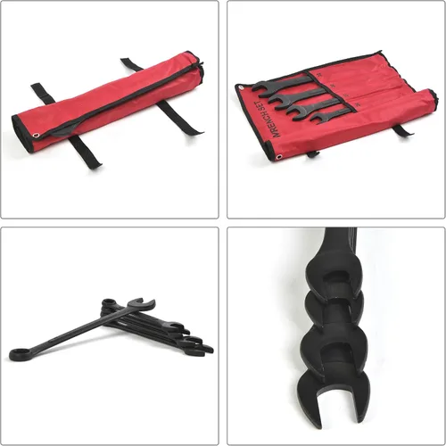Vista 6 de Juego de 16 piezas de llaves combinadas métricas de 6mm a 32mm con bolsa enrollable