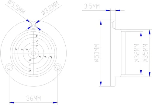 Vista 4 de Instrumento de nivel universal Cuenta horizontal Instrumento horizontal Nivel de burbuja horizontal Cinturón Posicionamiento Agujero a través