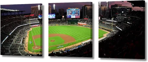 Vista 42 de TUMOVO Arte de pared en lienzo para estadio deportivo, arte de pared de campo Wrigley en Chicago, pinturas de Chicago, impresiones sobre lienzo