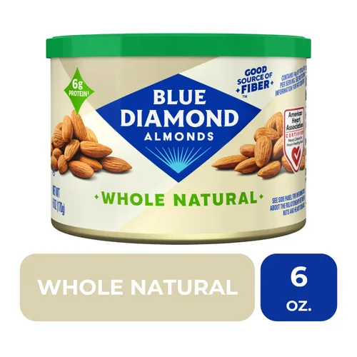Vista 3 de Blue Diamond Almonds Nueces naturales enteras, 6 onzas, paquete de 1