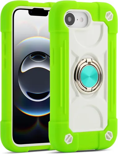 Vista 15 de MARKILL Funda compatible con iPhone 14 Pro de 6.1 pulgadas con soporte de anillo integrado, protección contra caídas de grado militar, carcasa Palta