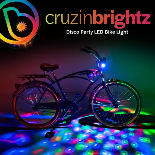 Vista 2 de Brightz Luces de bicicleta de discoteca LED Luces de bicicleta RGB Luces Burning Man Luces BMX Accesorios de bicicleta Decoraciones de bicicleta Luz